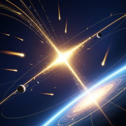 Point of Attraction in Space: Celestial Bodies in Gravitational Pull