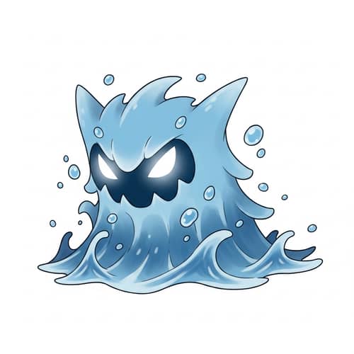 Water Ghost Pokemon Entity - Spectral Aquatic Creature