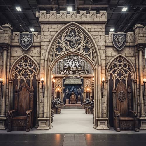 Medieval Fantasy Inspired Entrance with Gothic Arches