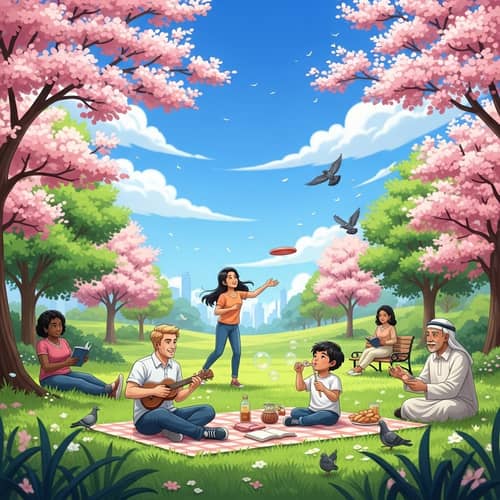 Joyful Park Picnic - Embracing Diversity and Happiness