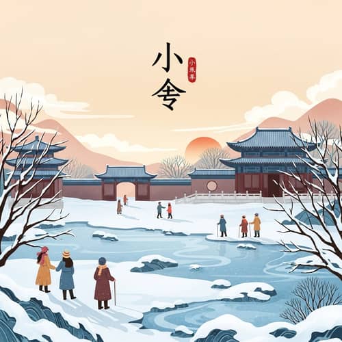 Xiaohan 'Minor Cold' | Tranquil Winter Scene with Snowy Landscapes