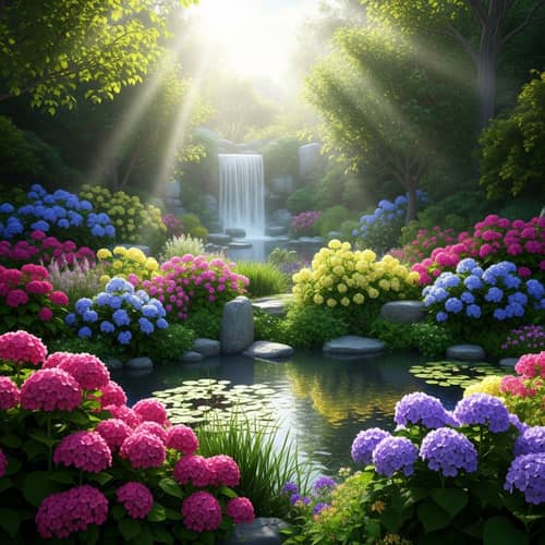 Tranquil Meditation Garden | Calm Pond & Vibrant Flowers