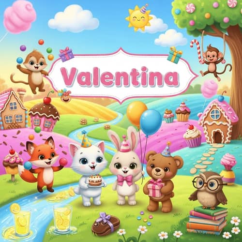 Birthday Greeting Card Design for Valentina