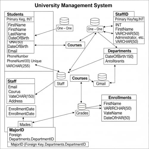 University Management System Entity-Relationship Diagram