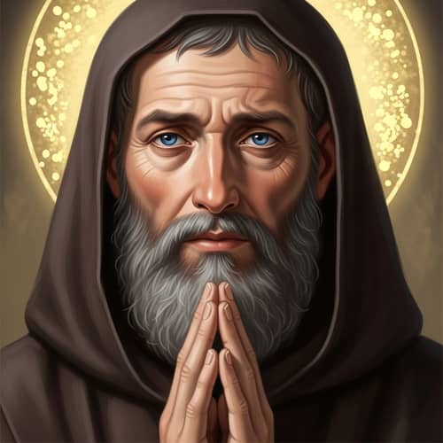 Serene Monk Digital Painting | Renaissance Art Style
