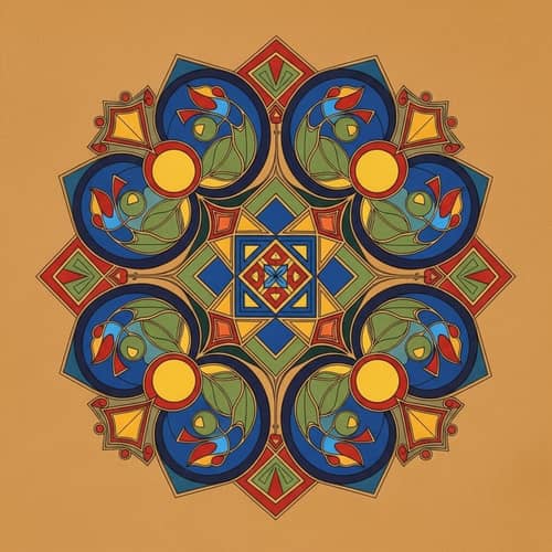Exquisite Dakota Floral Design - Native American Artistry