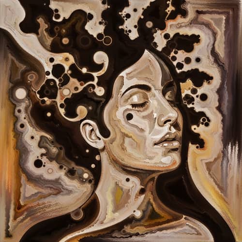 Vibrant Abstract Art: Human Portrait in Colors and Shapes