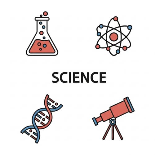 Science Icon Set - Vector Styled Two-Toned Icons