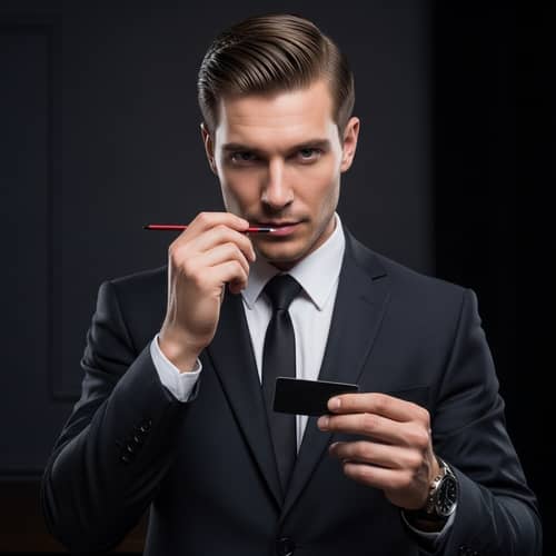 Confident Swindler in Mysterious Setting | Professional Trickster