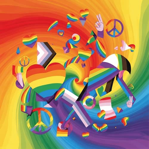 Vibrant LGBTQ+ Pride Abstract Art | Unity & Diversity