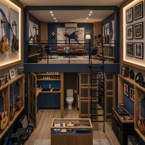 Prestigious Guitar Brand Small Shop | Musical Ambiance Design