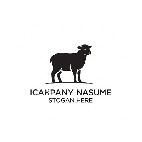 Minimalist Lamb Logo | Classic Fashion Brand Design