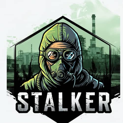 Eerie Stalker Logo: Chernobyl Zone Representation