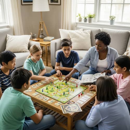 Diverse Kids Enjoying Board Game | Fun Family Activity
