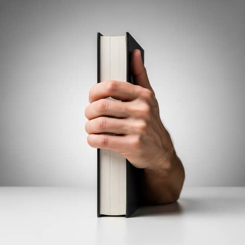 Wonder and Mystery: Unusual Book with Human Hand Scenario