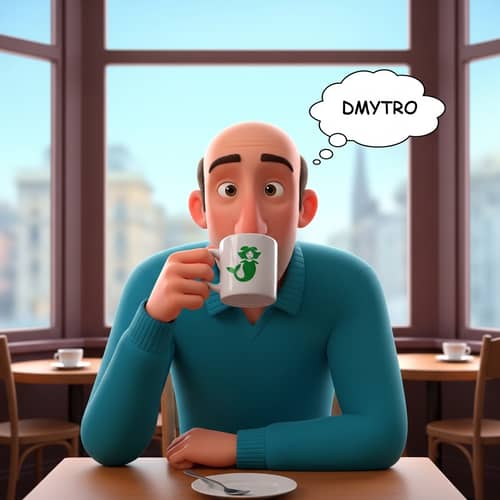 3D Cartoon of Dmytro: A Clever Ukrainian Man