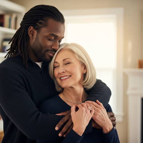 Interracial Age-Defying Love Story | Heartwarming Couple Image