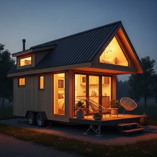 Futuristic Tiny House: Cozy Warmth in Innovative Harmony