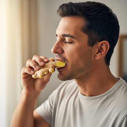 Man Eating Ginger: Benefits and Tips for Digestive Health