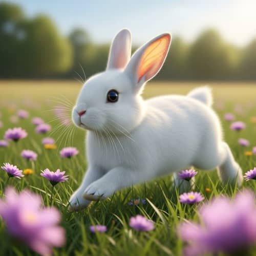 Joyful Bunny Hopping in Meadow | Happiest Bunny in the World