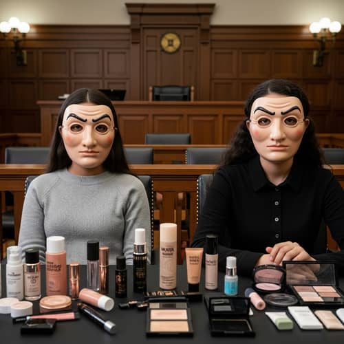 Courtroom Cosmetics Evidence with Bandit Masks