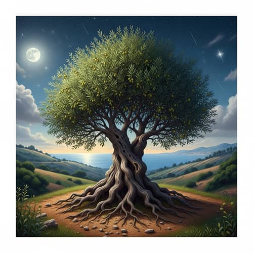 Ancient Olive Tree in the Holy Land - Resilience and Beauty