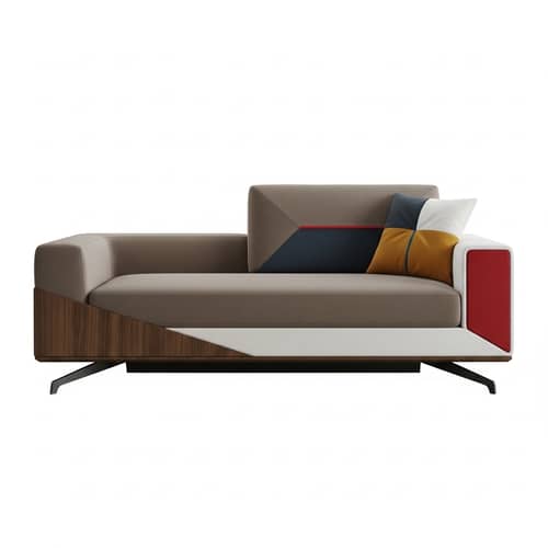 Modern Single Seater Sofa | Sleek Design with Earth Tone Color Scheme