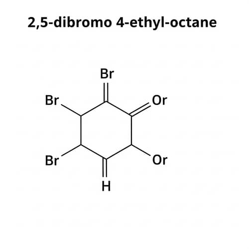 Visual Representation of 2,5-Dibromo-4-Ethyl-Octane Compound