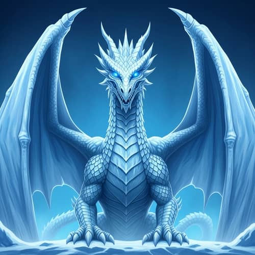 Ice Dragon Sculpture | Majestic Ice-Crafted Dragon