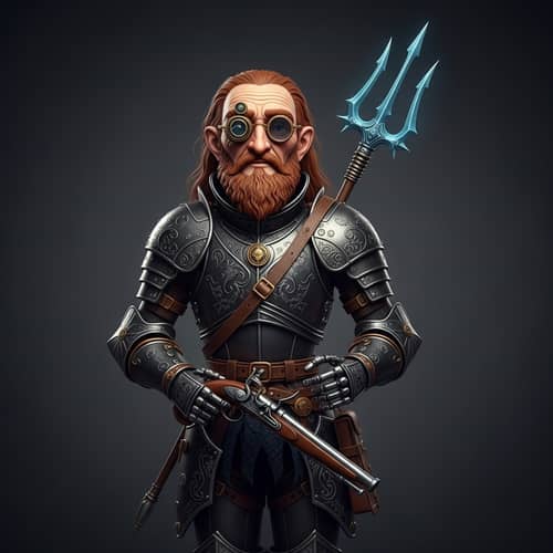 Elderly Robot Autognome | 70cm Height | Red Hair & Beard