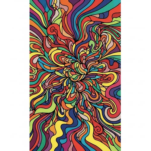 Psychedelic Abstract Art: Vibrant Colors & Patterns