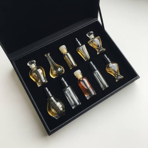 Collection of Elegant Mini Perfume Flacons | Glass Bottles