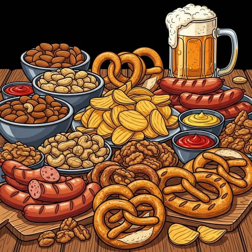 Beer Snacks: Nuts, Chips, Pretzels & Sausages Pairings