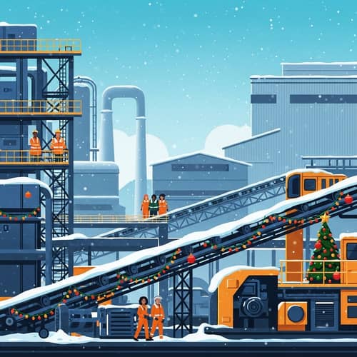 Industrial Company Holiday Background Illustration