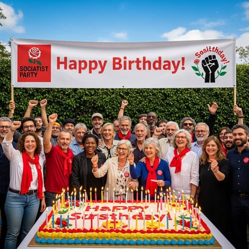 Happy Birthday from the Socialist Party Celebration