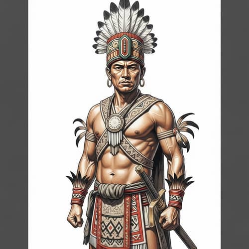 Filipino Man in Traditional Attire - Lapu-Lapu Inspired Drawing
