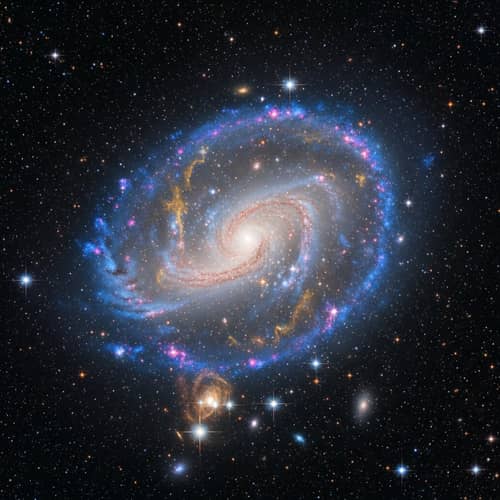 Majestic Halo in Star-Filled Galaxy