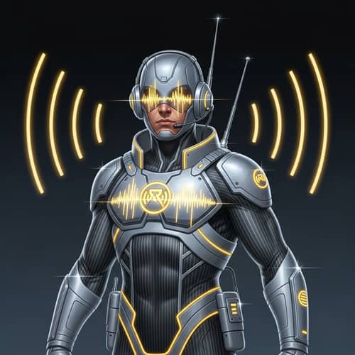 Radiant Rescuer - High-Tech Superhero with Telepathic Abilities