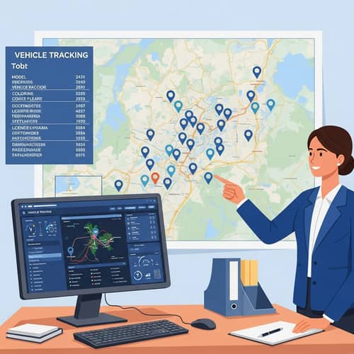 Vehicle Tracking Scenario Map with Precise Vehicle Locations