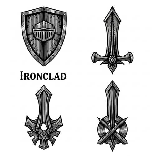 Intricate Ironclad Symbols of Knightly Valor