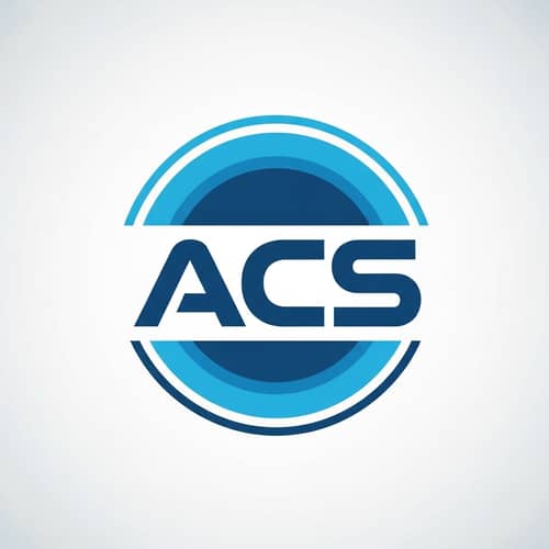 Emblem Style ACS Logo Design