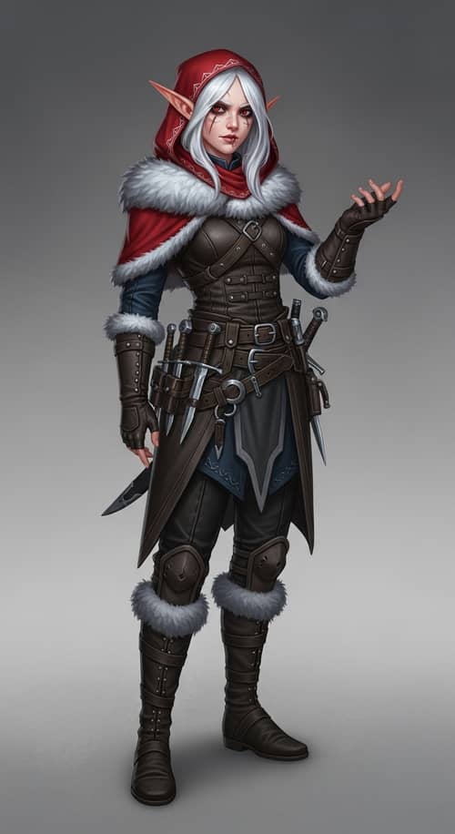 Half-Elf Rogue Girl with Mischevious Look | North Character