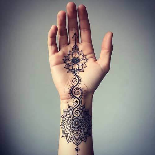 Simple Spiritual Tattoo for Growth Inspiration