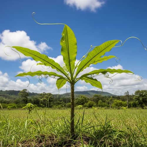Unique Tree with Eight Leaves and Mobile Tendrils