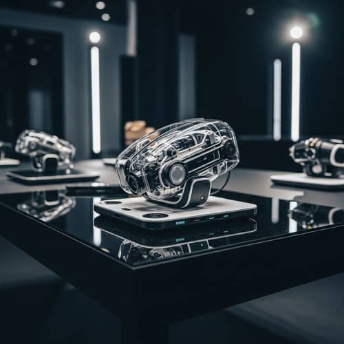 Sleek Black Table Prototype Model | Tech Device Showcase