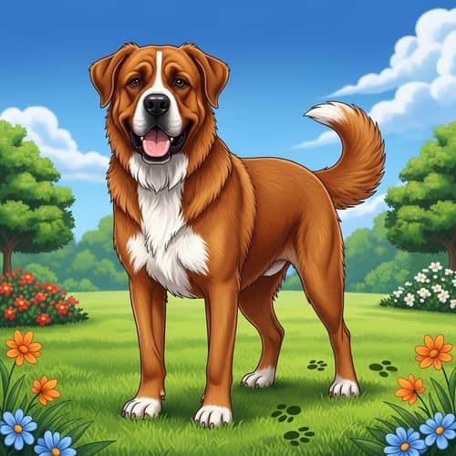 Friendly Canine with Lustrous Coat in Scenic Park | XYZ Pets
