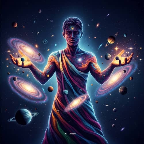 Divine Creation: Cosmic Universe by Psychedelic Being