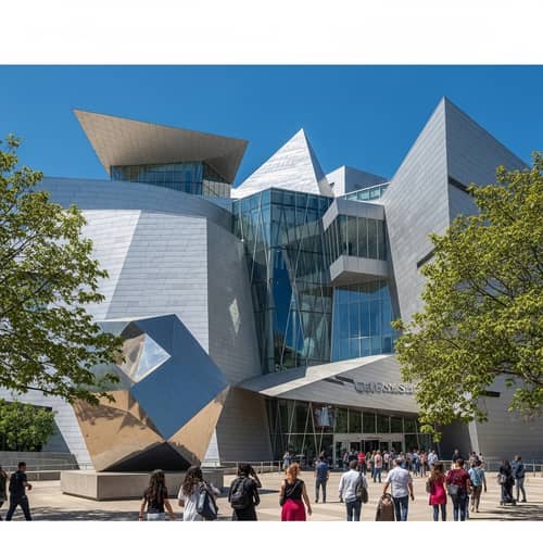 Modern Art Museum | Avant-Garde Architecture & Sculptural Figures