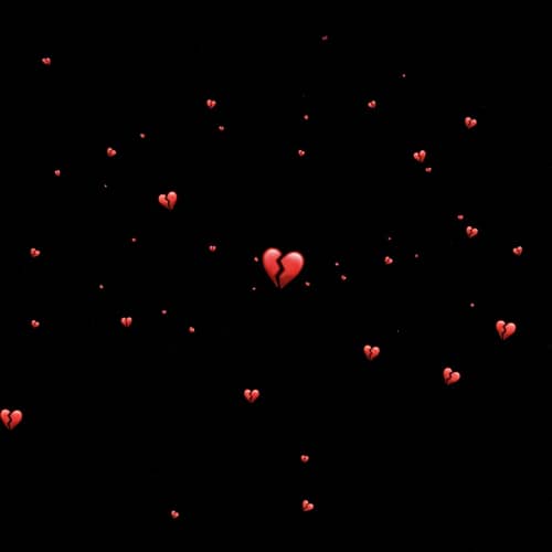 Cosmic Constellation of Broken Heart Emojis