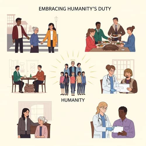 Embracing Humanity's Duty: Compassion, Empathy & Kindness Visual Guide